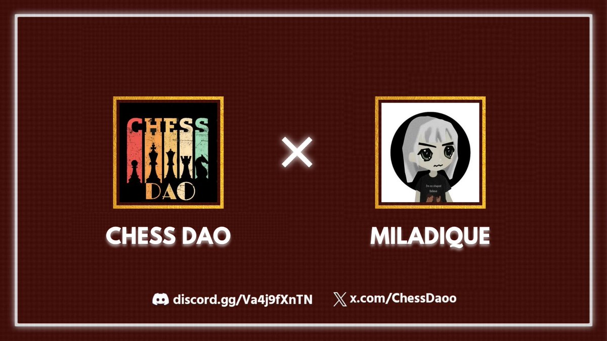 Chess Dao ♖ (@chessdaoo) on Twitter photo 𝗚𝗶𝘃𝗶𝗻𝗴𝗮𝘄𝗮𝘆 𝟲 𝐱 𝐖𝐋 𝗦𝗽𝗼𝘁𝘀 𝗙𝗼𝗿 𝗨𝗽𝗰𝗼𝗺𝗶𝗻𝗴 𝗛𝘆𝗽𝗲 𝗣𝗿𝗼𝗷𝗲𝗰𝘁 — 𝐌𝐢𝐥𝐚𝐝𝐢𝐪𝐮𝐞❗️
𝐓𝐨 𝐞𝐧𝐭𝐞𝐫 𝐭𝐡𝐞 𝐠𝐢𝐯𝐞𝐚𝐰𝐚𝐲 :
• 𝗙𝗼𝗹𝗹𝗼𝘄 <a href="/ChessDaoo/">Chess Dao ♖</a> <a href="/Miladique/">Miladique ⚪</a>
• 𝗟𝗶𝗸𝗲, 𝗥𝗧, 𝐃𝐫𝐨𝐩 𝐄𝐕𝐌 𝐀𝐝𝐝𝐫𝐞𝐬𝐬
• 𝟏𝟎 𝗵𝗿𝘀! 𝗚𝗶𝘃𝗶𝗻𝗴𝗮𝘄𝗮𝘆 𝟲 𝐱 𝐖𝐋 𝗦𝗽𝗼𝘁𝘀 𝗙𝗼𝗿 𝗨𝗽𝗰𝗼𝗺𝗶𝗻𝗴 𝗛𝘆𝗽𝗲 𝗣𝗿𝗼𝗷𝗲𝗰𝘁 — 𝐌𝐢𝐥𝐚𝐝𝐢𝐪𝐮𝐞❗️
𝐓𝐨 𝐞𝐧𝐭𝐞𝐫 𝐭𝐡𝐞 𝐠𝐢𝐯𝐞𝐚𝐰𝐚𝐲 :
• 𝗙𝗼𝗹𝗹𝗼𝘄 <a href="/ChessDaoo/">Chess Dao ♖</a> <a href="/Miladique/">Miladique ⚪</a>
• 𝗟𝗶𝗸𝗲, 𝗥𝗧, 𝐃𝐫𝐨𝐩 𝐄𝐕𝐌 𝐀𝐝𝐝𝐫𝐞𝐬𝐬
• 𝟏𝟎 𝗵𝗿𝘀!