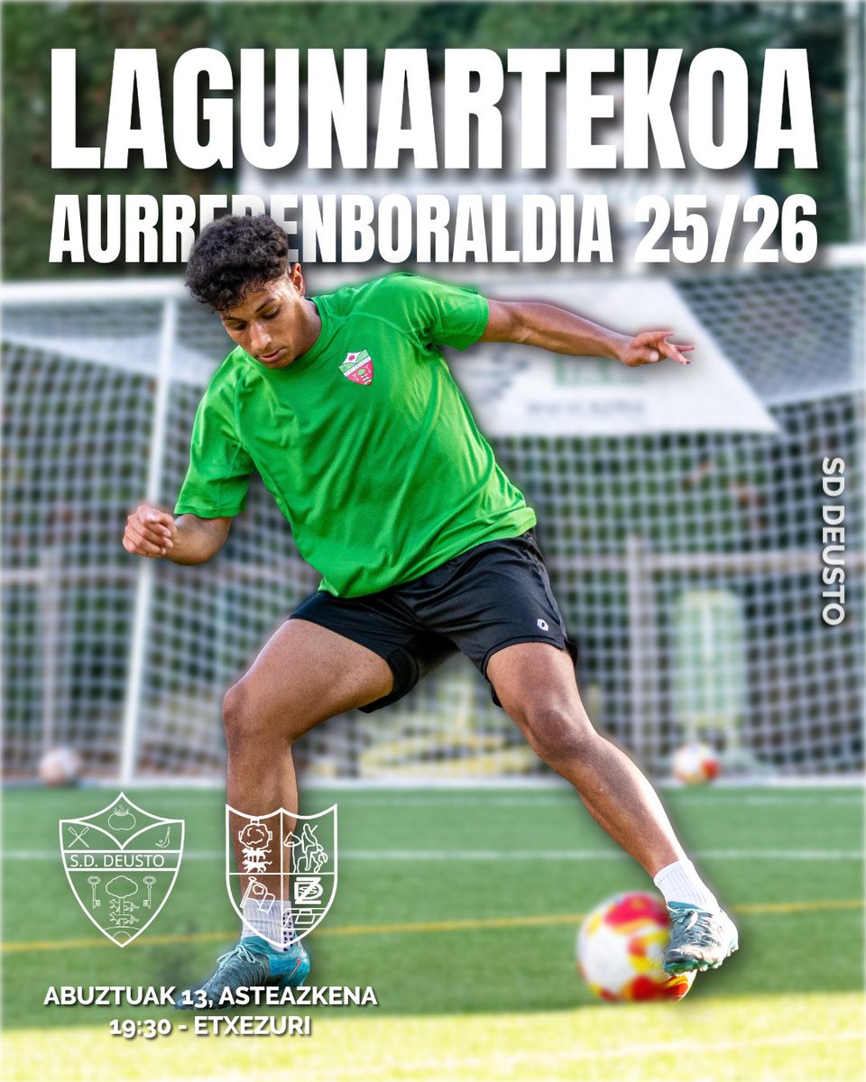 🆚 <a href="/sdzamudio/">Sociedad Deportiva Zamudio</a> 
📅 Bihar, abuztuak 13
⏰ 19:30
📍 Etxezuri

Bigarren aurrelari partida jokatuko dugu. Zatoz taldeari bultzada ematera! 🔴🍅 #EgurreDeustu #SDDeustoAurredenboraldia