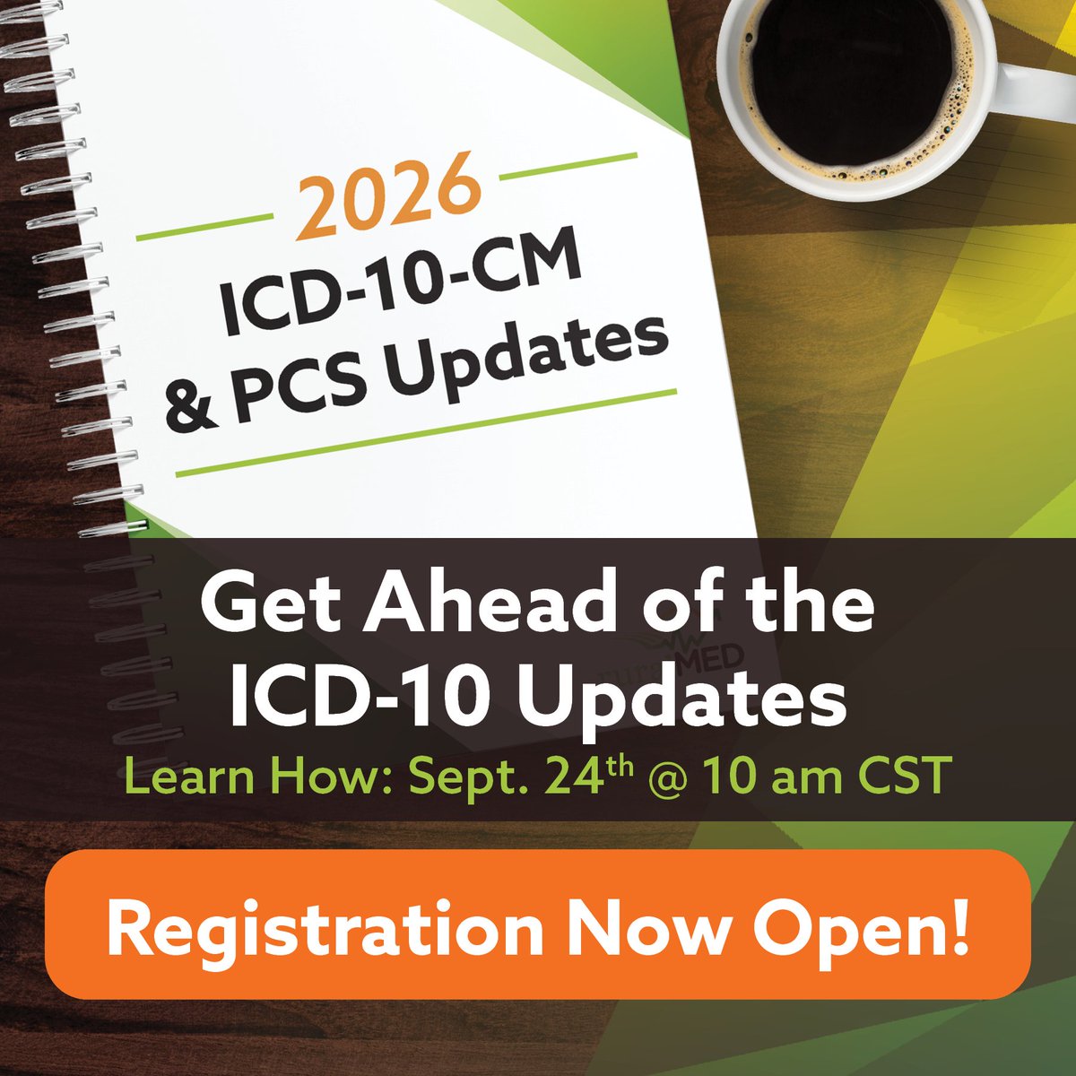 ruralMED1's tweet photo. 📣 Registration is open!
Join our webinar for a comprehensive expert-led review of the 2026 ICD-10-CM &amp; PCS updates.
9/24 @ 10–11:30 a.m. CST
 - Cost: $99
 - Register Today!: https://t.co/QRU35K8X43 
#ICD10Updates #MedicalCoding #CodingUpdates #CodingWebinar https://t.co/ES8vuMcRou