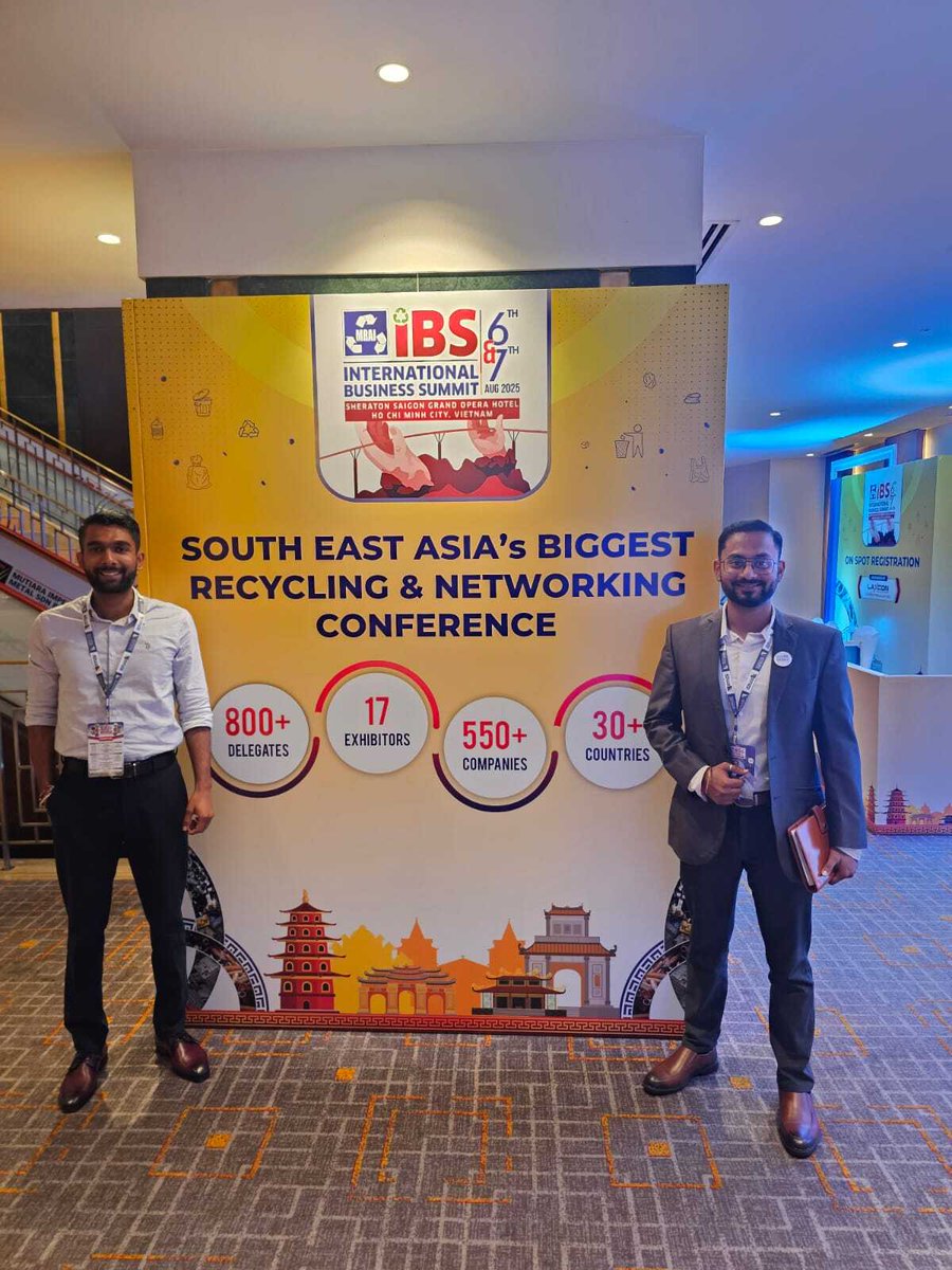 Back from MRAI’s metals recycling summit—policy, tech &amp; India’s edge are clear. OEMs, fleets &amp; scrap partners, let’s power compliant collection &amp; high-purity recovery.
.
.
#MRAI #IBS2025 #BatteryRecycling #MetalsRecycling #CircularEconomy #UrbanMining #EPRCompliance #IndiaEV
