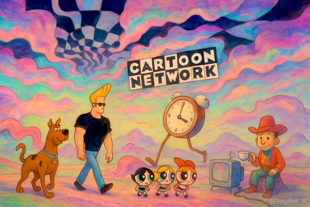 CrazyNews_25's tweet image. When TV Took Acid: Cartoon Network’s 90s Bumpers

Cartoon Network’s 90s “bumpers” weren’t ads — they were surreal micro-cartoons.

Checkerboard skies, melting TVs, Scooby in parking lots… pure fever dream TV. 🌀📺

#CartoonNetwork #90sKids #AnimationHistory