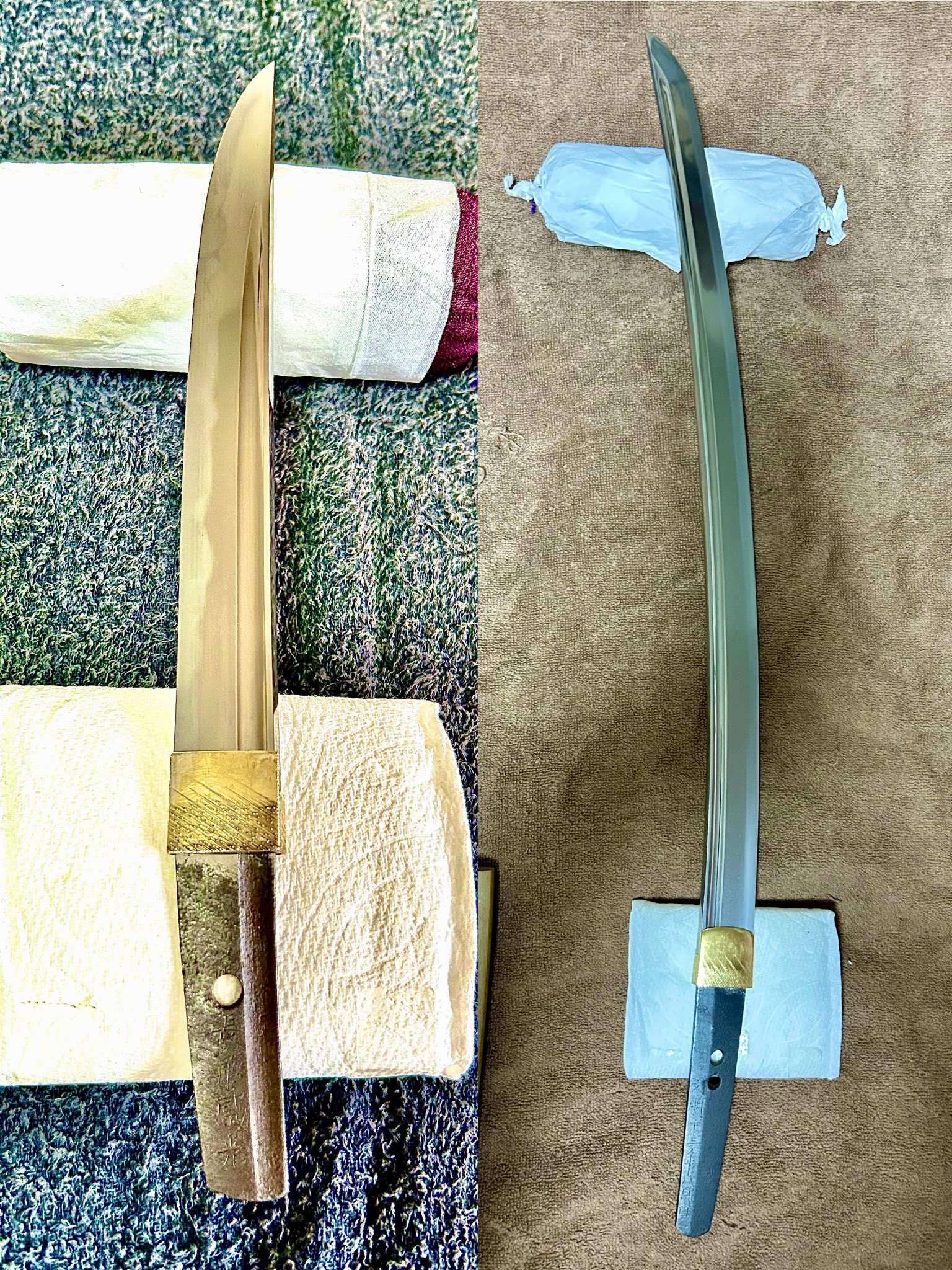 もじゃ専用❗ 匂口明るく名刀の予感 合法品 日本刀 残欠 古刀 互の目 尖り刃 鍔 銘 後藤春乗 竹林透鍔(TU-030423)｜刀・日本刀の販売なら日本