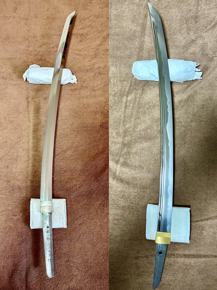 もじゃ専用❗ 匂口明るく名刀の予感 合法品 日本刀 残欠 古刀 互の目 尖り刃 鍔 銘 後藤春乗 竹林透鍔(TU-030423)｜刀・日本刀の販売なら日本