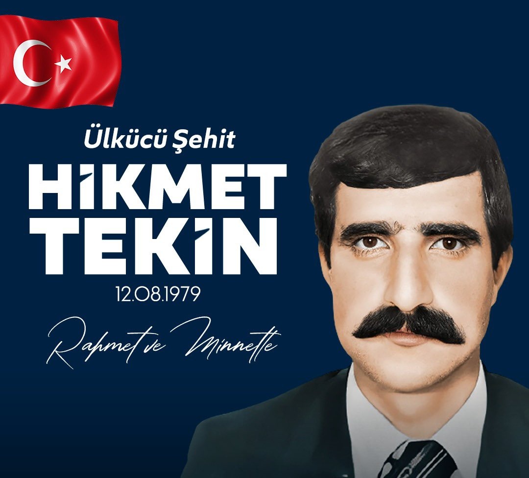 Halkiyatcilik's tweet photo. 12 Ağustos 1979 tarihinde etnik bölücü teröristler tarafından kalleşçe şehit edilen Bingöl Belediye Başkanımız Hikmet Tekin'i şehadet yıl dönümünde sevgi, saygı ve rahmetle anıyorum. https://t.co/NdsAknxHBn