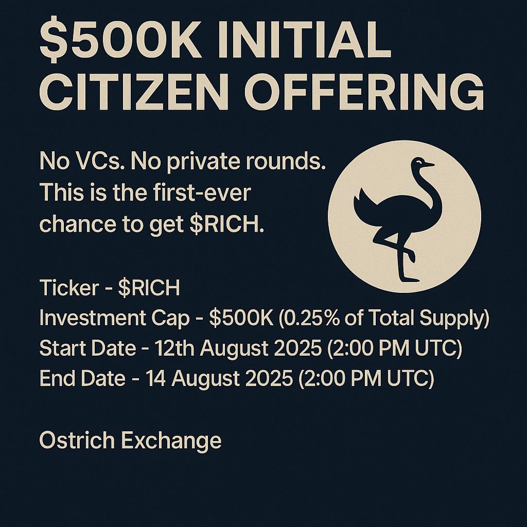 MrCypher84's tweet photo. @Ostrich_HQ is changing the game
Global stocks, forex, gold,all onchain, no gatekeepers.
From Wall Street to Web3, it’s all in your wallet now.
#RICH #OstrichHQ #Web3Traders https://t.co/JJqVSD1k1I