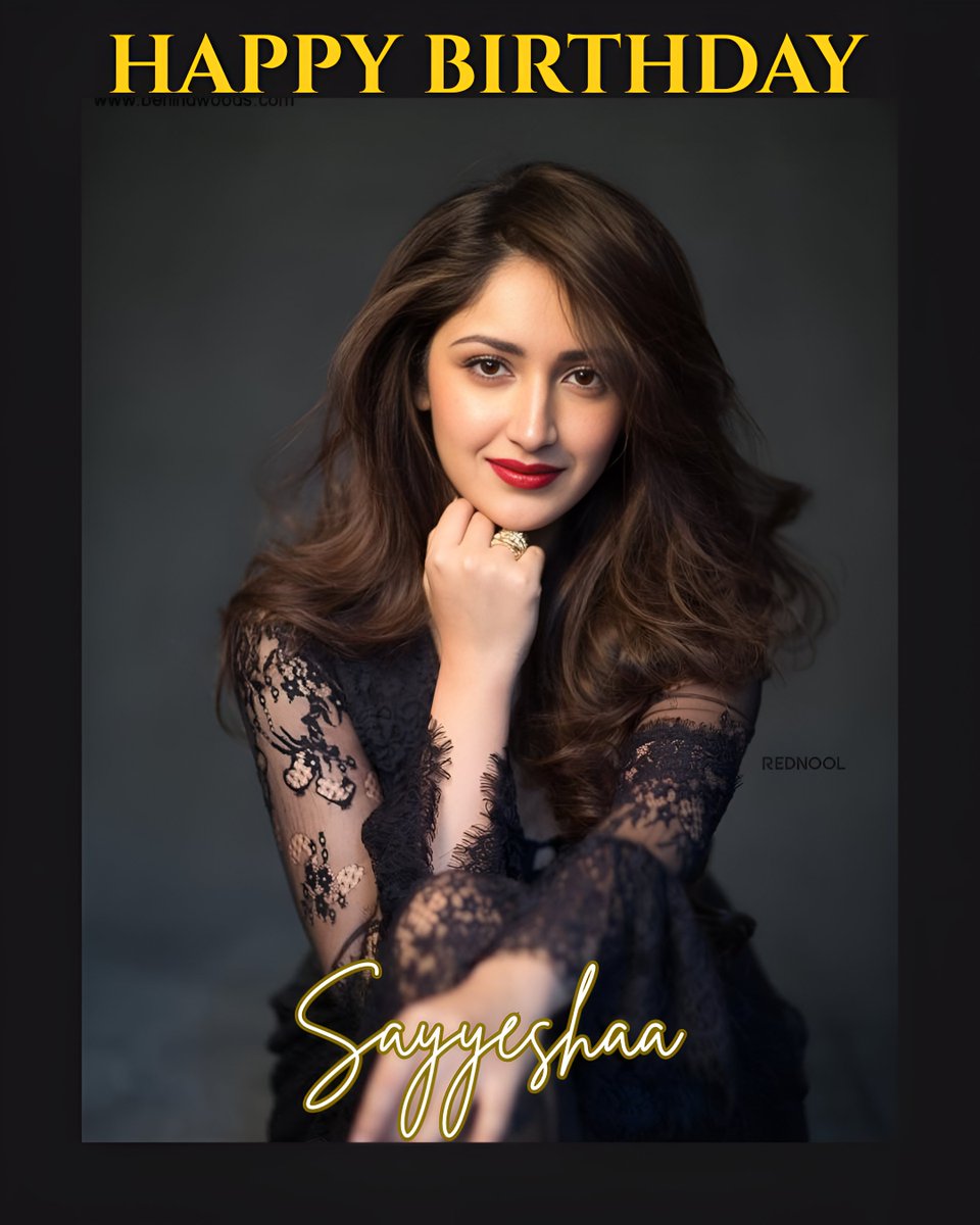 RednoolOfficial's tweet photo. Happy Birthday Sayyeshaa🖤 @sayyeshaa 

#sayyeshaa #sayeesha #birthday #rednool https://t.co/dMWxmaBCfk