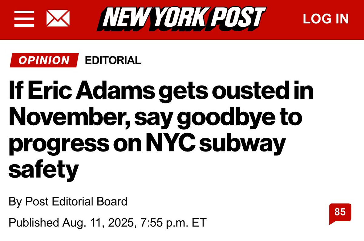 Is it true that a former member of the NY POST editorial board is now working on Eric Adams campaign ? It certainly appears that way ……………..