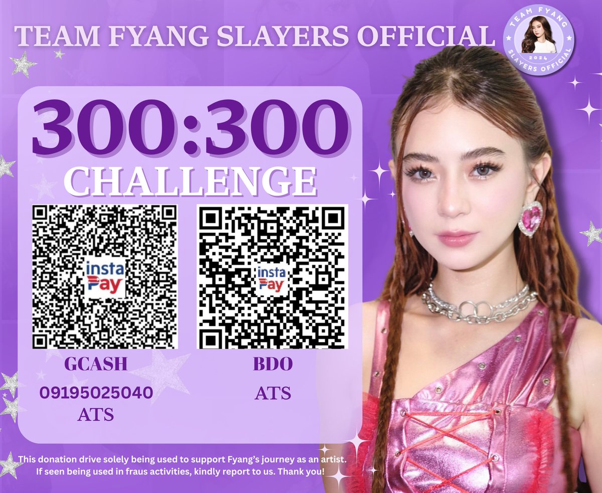 𝟑𝟎𝟎:𝟑𝟎𝟎 𝐂𝐇𝐀𝐋𝐋𝐄𝐍𝐆𝐄 📢

Slowly getting closer to the day of the anniversary celebration &amp; to further gather funds, we're opening a 300:300 Challenge! ✨

Wherein we will be needing 300 people to donate 300 pesos each to complete the said challenge 🙇🏻‍♀️

Please do help