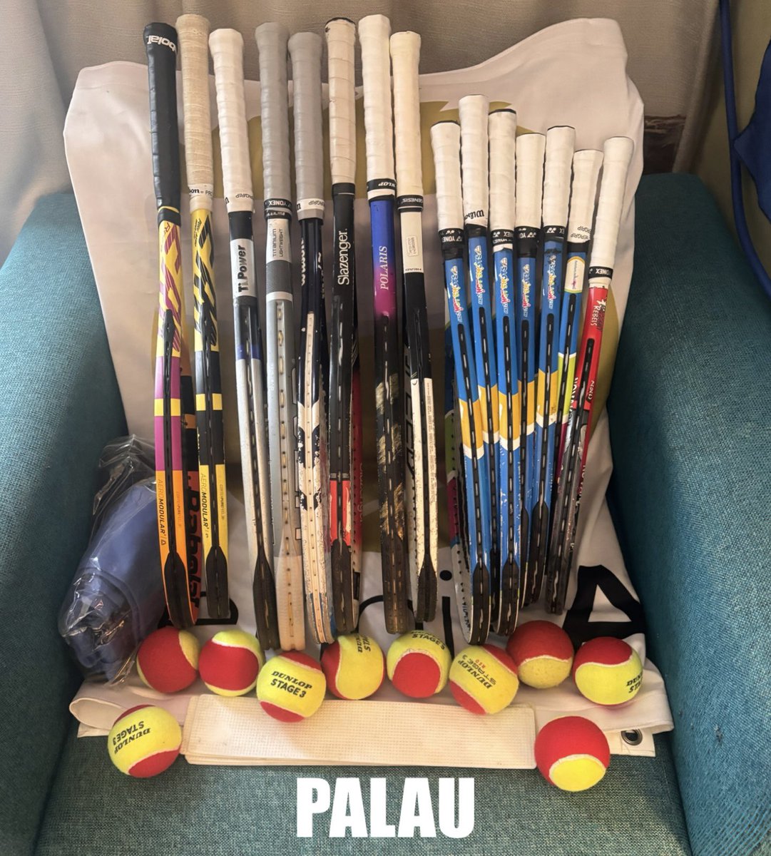 PALAU🇵🇼
One more time, we reached a new country in the South Pacific.
This is the first box we send to them, opening new doors for us. 
Number 9️⃣1️⃣🌏
#tennisaidfriends #palau #tennisnomatterwhere