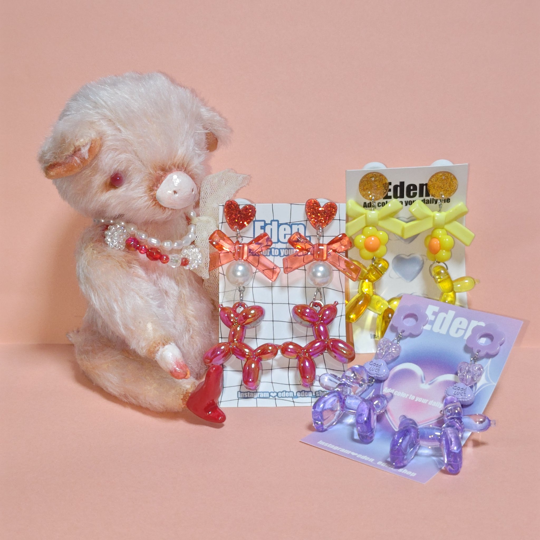 すず　テディベア2フリル1パッチワーク2 すず テディベア2フリル1パッチワーク2 まち Su'Zoo🌗ミニチュア