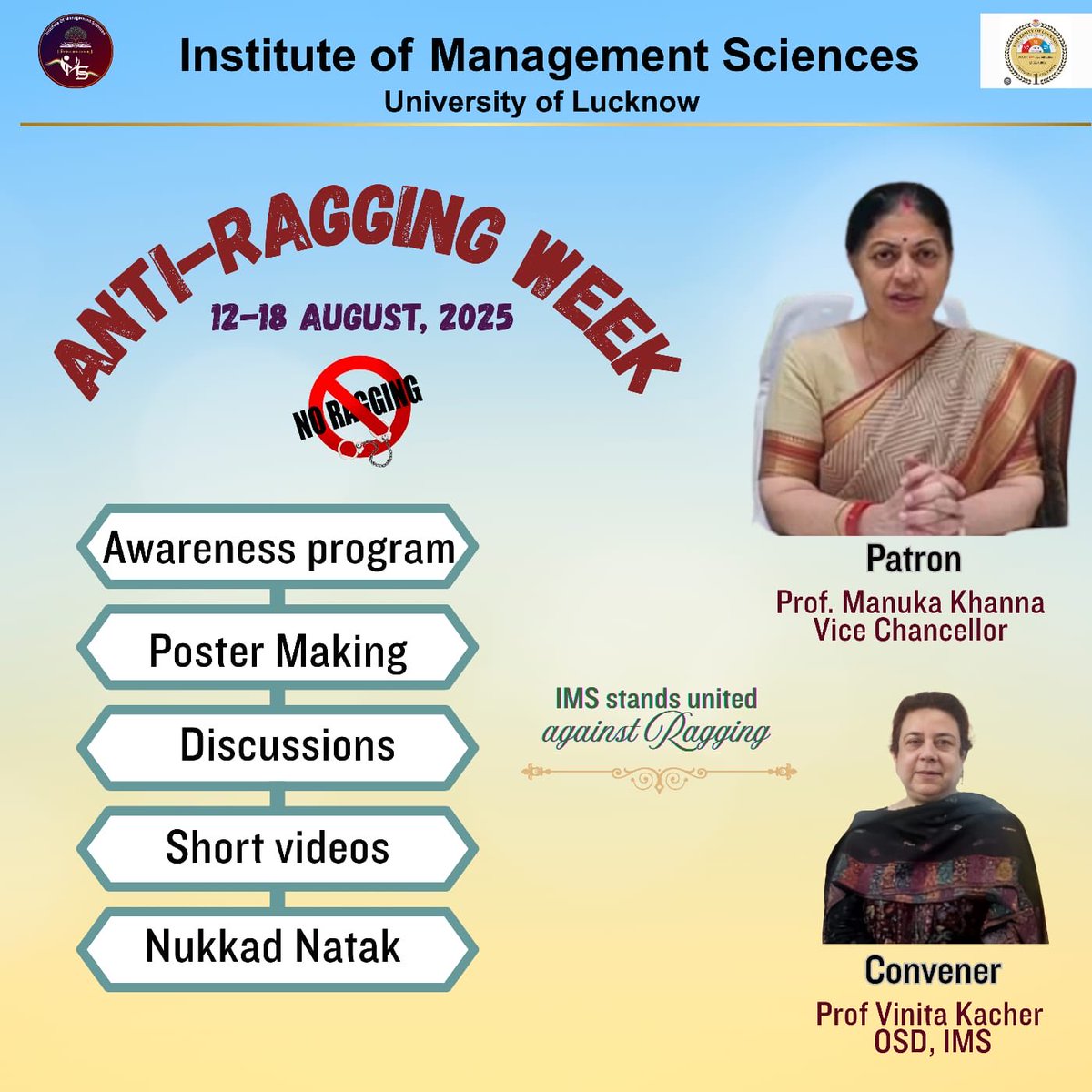 ⁦<a href="/KhannaManuka/">Prof.Manuka Khanna, University of Lucknow</a>⁩ ⁦<a href="/ippr_lkouniv/">IPPR, University of Lucknow</a>⁩ ⁦<a href="/lkouniv/">University of Lucknow</a>⁩ ⁦<a href="/dswlkouniv/">Dean Students’ Welfare, UoL</a>⁩