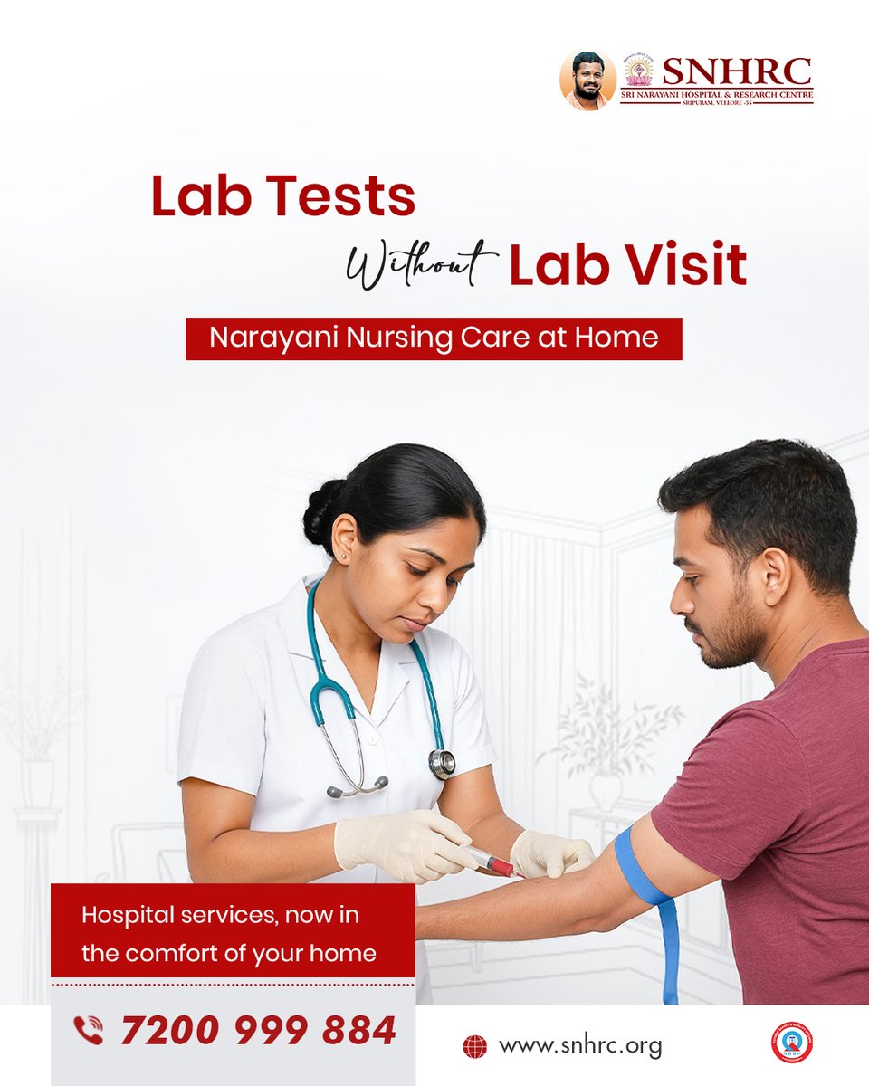 snhrc_vellore's tweet image. 💉 Lab Tests Without the Lab Visit!
Get professional nursing care &amp;amp; lab tests right at your home with SNHRC. 🏠❤️
📞 7200 999 884
🌐 snhrc.org

#HomeCare #LabTestAtHome #SNHRC #HealthcareMadeEasy