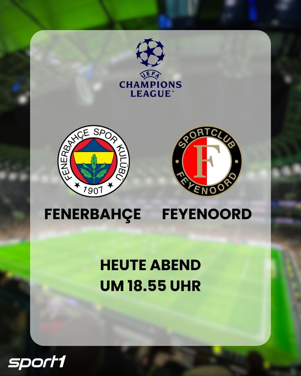 Die Champions-League-Qualifikation LIVE im Free-TV auf SPORT1 💥🔥
Ab 18:55 Uhr übertragen wir das Rückspiel in der CL-Qualifikation zwischen Fenerbahce Istanbul und Feyenoord Rotterdam im Free-TV!
#sport1 #sport1news #UCL #mourinho #fenerbahce #vanpersie #feyenoord
