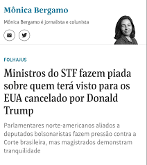 José Fucs (@josefucs) on Twitter photo Governo Trump criticará Brasil e Moraes em relatório sobre direitos humanos a ser divulgado nesta terça-feira, diz Washington Post.
Vai ter piadinha de ministros do STF agora? Lule vai oferecer jabuticaba para Trump? Governo Trump criticará Brasil e Moraes em relatório sobre direitos humanos a ser divulgado nesta terça-feira, diz Washington Post.
Vai ter piadinha de ministros do STF agora? Lule vai oferecer jabuticaba para Trump?