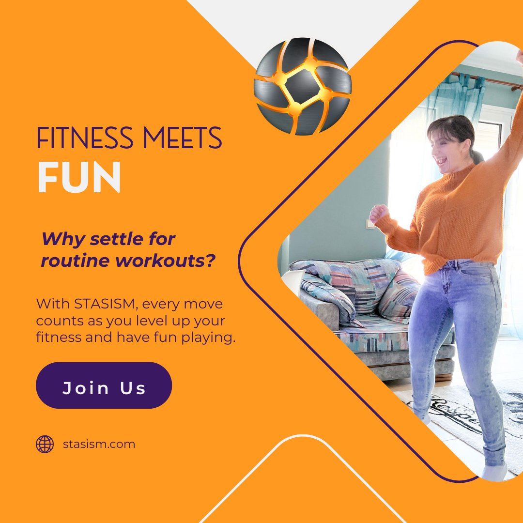 Fitness Meets Fun
Why settle for routine workouts? With STASISM, every move counts as you level up your fitness and have fun playing.
Join the movement at stasism.com
#Stasism #Fitness #Fun #Interactive