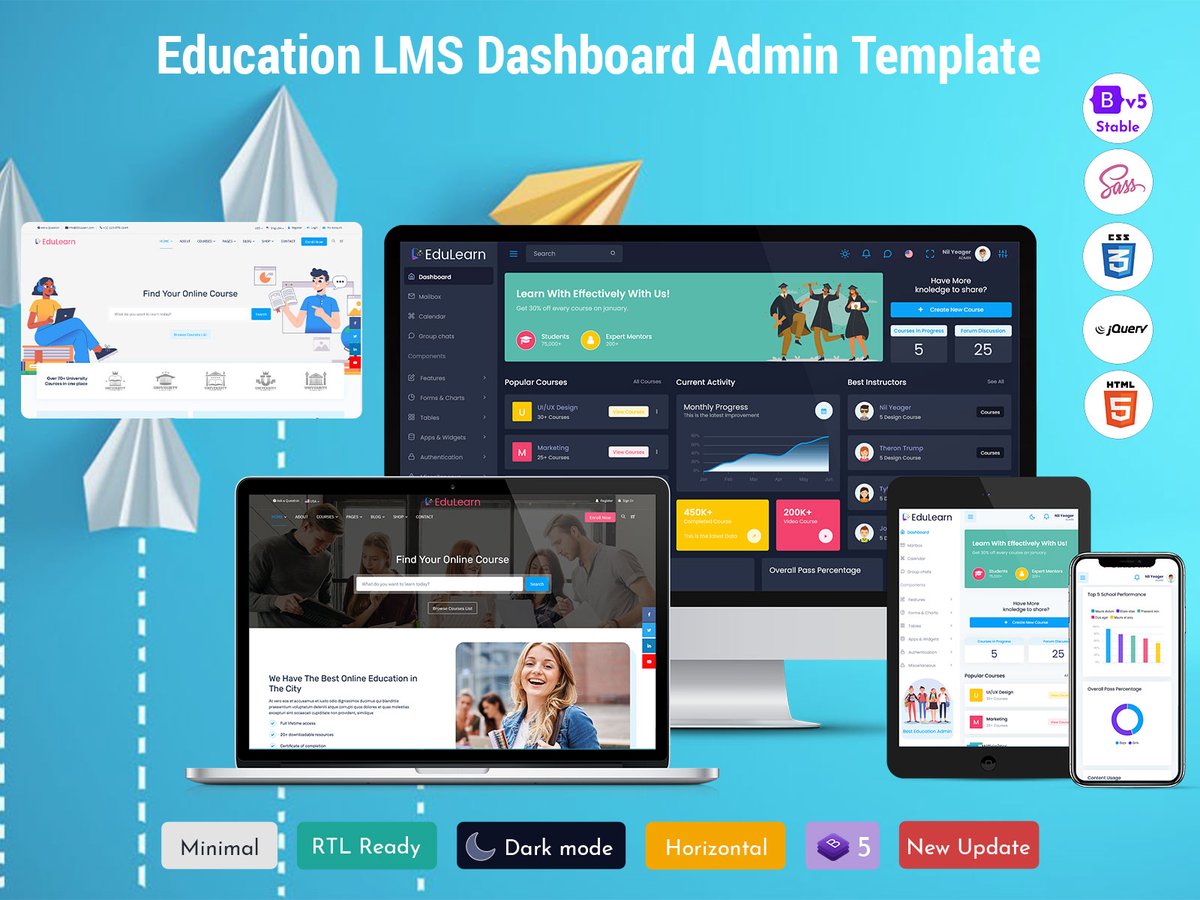 MultiStoreTheme's tweet image. LMS Dashboard Template for Learning &amp;amp; Student Progress Tracking
.
Buy Now: themeforest.net/item/edulearn-…
.
.
#LMSdashboard #Learningdashboard #educationdashboard #leariningtemplate #LMSWebapps #lmsdashboardtemplate #LMSadmintemplate