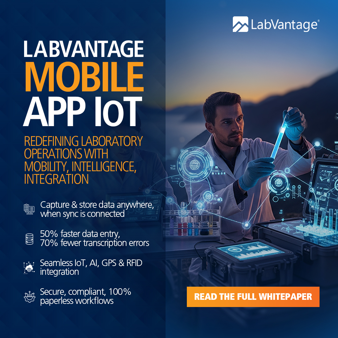 The future of lab ops isn’t tied to a desk. LabVantage Mobile App IoT delivers: offline data capture, IoT integration, AI automation, voice workflows &amp; compliance, no matter where you are.

📄 Download the whitepaper: labvantage.com/white-paper/la…

#LabVantage #LIMS #SmartLabs #IoT #AI