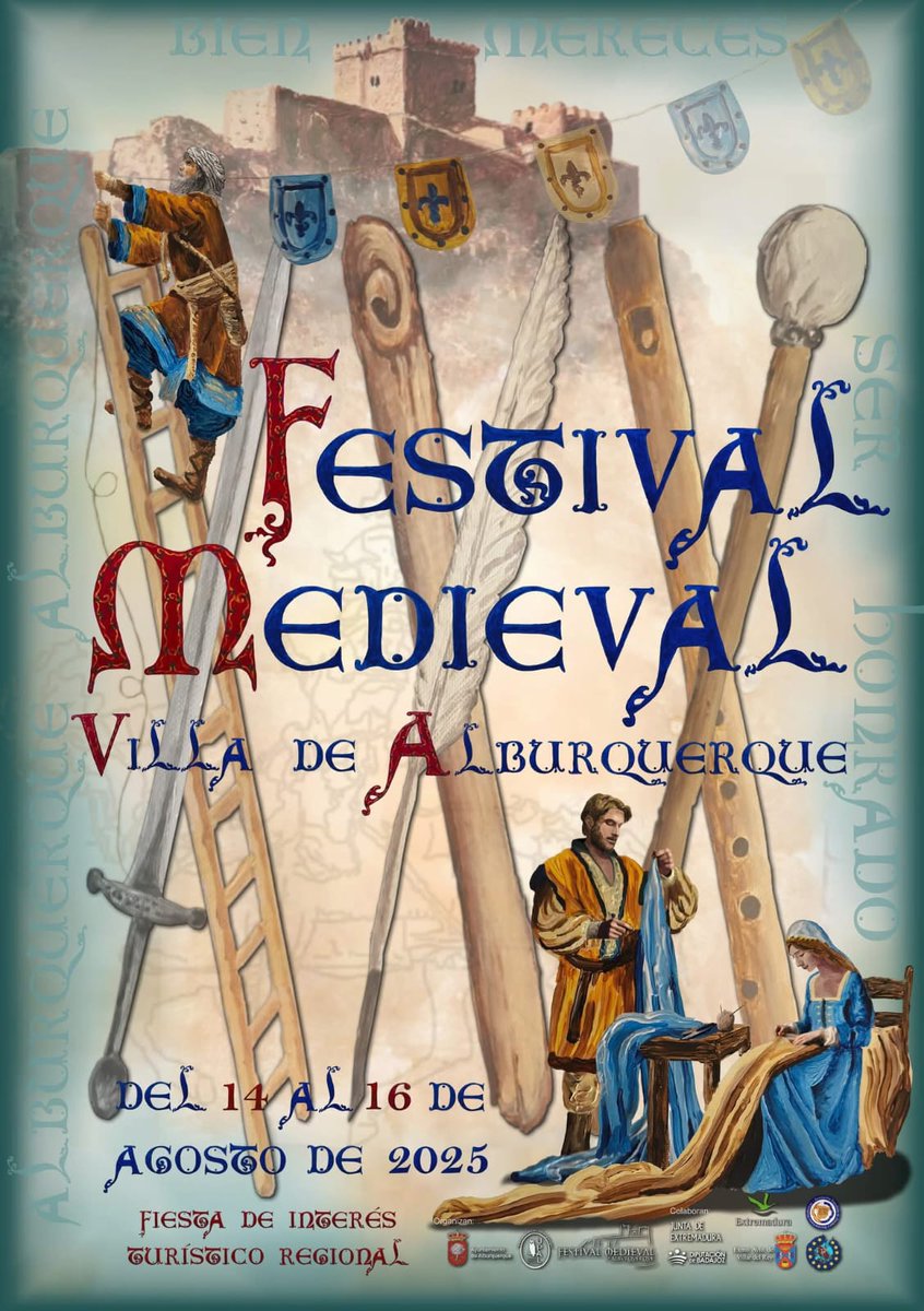 El #FestivalMedieval “Villa de #Alburquerque” es una celebración que se lleva a cabo en la 2ª quincena de agosto, en la provincia de #Extremadura estando declarada Fiesta de #InterésTurístico Regional, esta #fiesta es una experiencia #inmersiva junto majestuoso #CastillodeLuna.