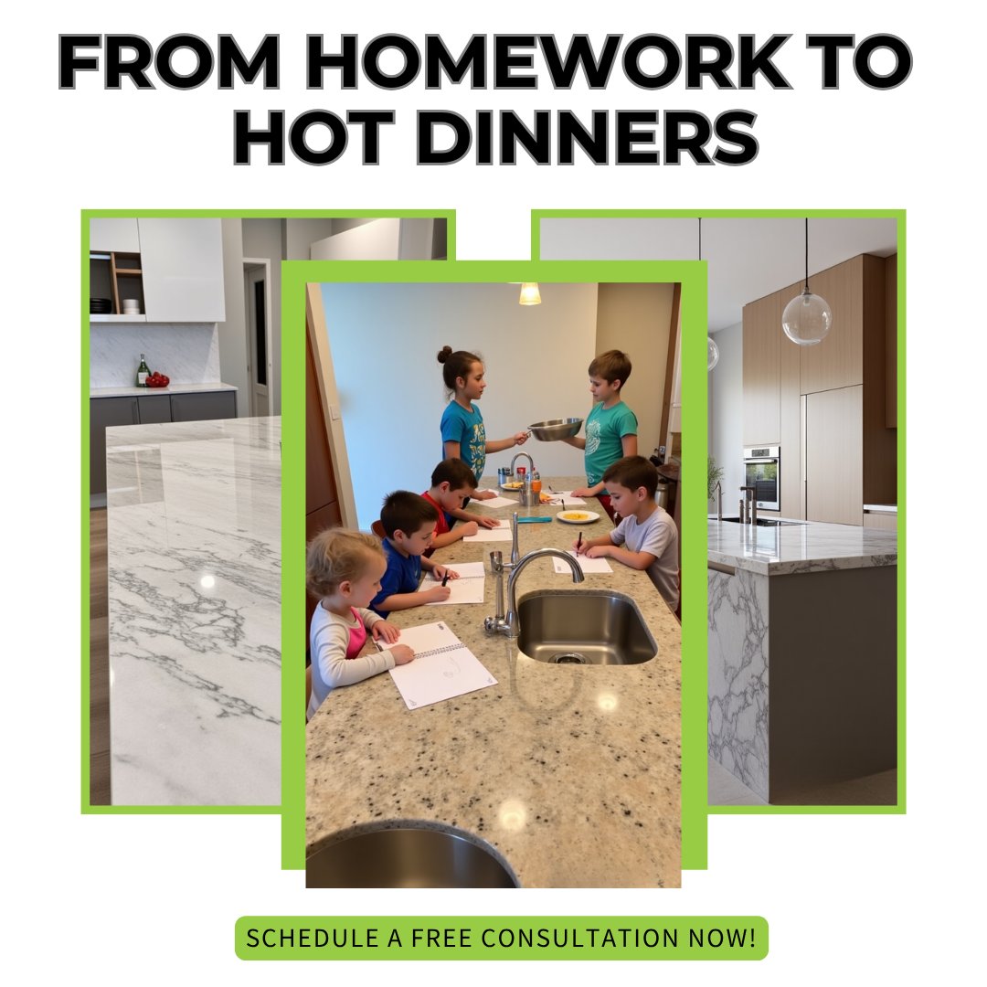 Accenttops's tweet photo. 🏡📚🍽️ Granite countertops from Accent Countertops in Nevada: the perfect multitasking surface for homework, meals, and family time! Check out https://t.co/NLIG6zSCFB for kitchen and bathroom countertop installation and fabrication. #AccentCountertops #NevadaLiving https://t.co/OBUduWUVxT