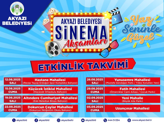 Sakarya Akyazı’da Sinema Akşamları Devam Ediyor