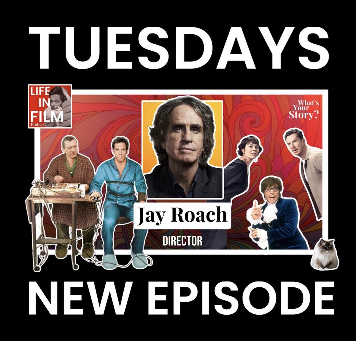 TUESDAY’S NEW EPISODE
What’s Your Story - Director Jay Roach?

Join us as we chat to 4 time Emmy Winning Director Jay Roach, about his big break #Austin Powers , the genius of #MikeMyers , 25 years of #meettheparents &amp; his latest #TheRoses 

youtu.be/J4YHM3jrvi8?si…