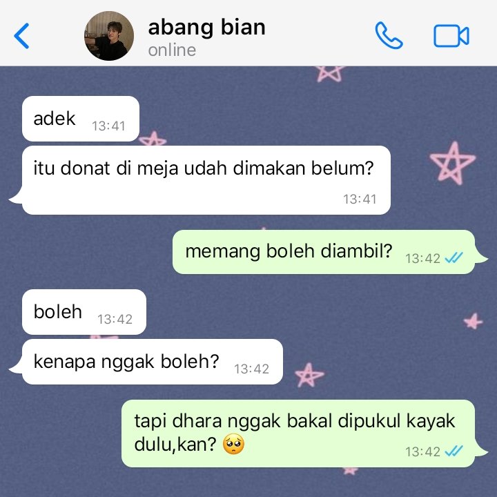 kasih sayang seorang abang

— 00line dream few tweets au