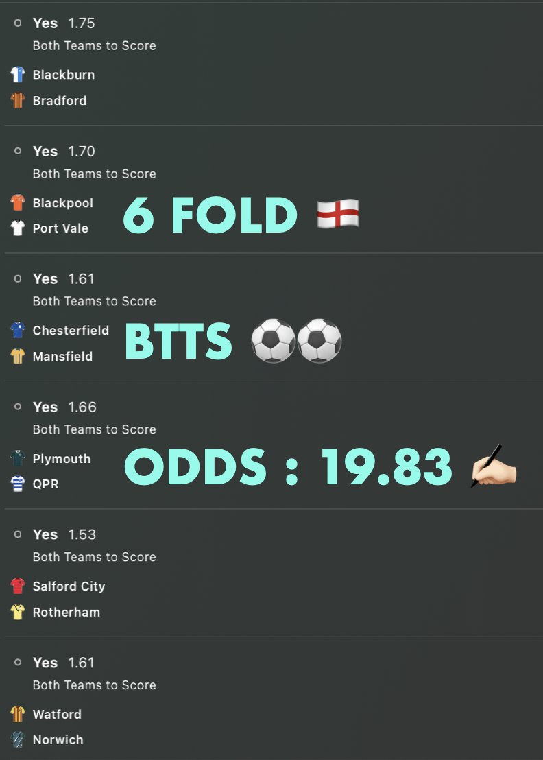 EFL CUP  LONG SHOTS 🏆⚽️
GLIYF! ❤️ = ON!