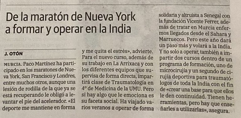 Paco Martinez (@pacomartinezmtn) on Twitter photo Muchas gracias a <a href="/joton74/">José A. Otón Pedreño</a> de la <a href="/laverdad_es/">laverdad_es</a> por el entrañable artículo con detalles y anécdotas de mi vida personal-profesional 👏👏👏 Muchas gracias a <a href="/joton74/">José A. Otón Pedreño</a> de la <a href="/laverdad_es/">laverdad_es</a> por el entrañable artículo con detalles y anécdotas de mi vida personal-profesional 👏👏👏