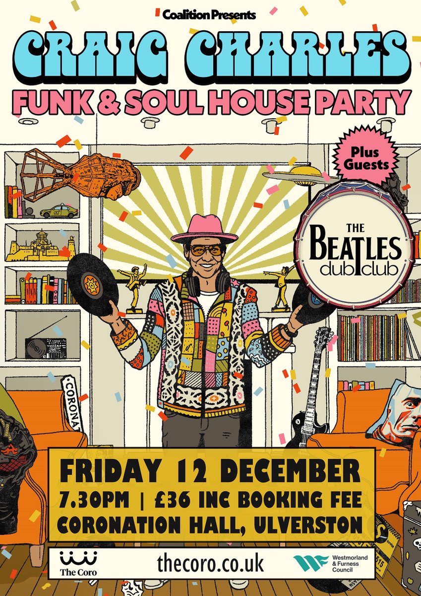 The Beatles Dub Club (@beatlesdubclub) on Twitter photo Cumbria!! Delighted to be joining <a href="/CCfunkandsoul/">Craig Charles</a> at The Coro in Ulverston later this year for a festive knees up in December! 🎶
thecoro.co.uk/event/craig-ch… Cumbria!! Delighted to be joining <a href="/CCfunkandsoul/">Craig Charles</a> at The Coro in Ulverston later this year for a festive knees up in December! 🎶
thecoro.co.uk/event/craig-ch…