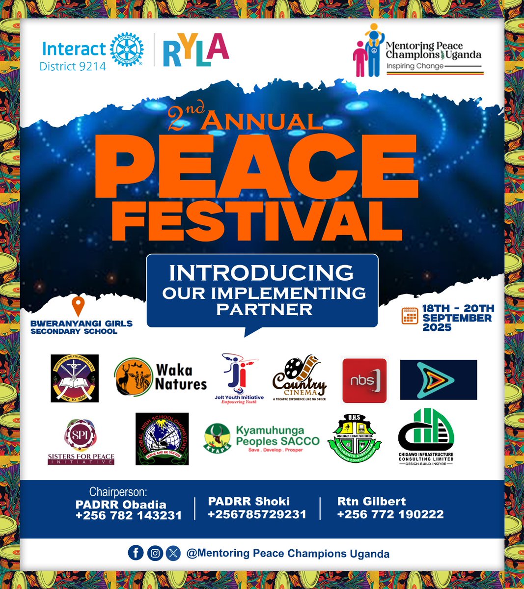 SISTERSFORPEAC's tweet image. Get ready to make history! 🎉 

We&apos;re absolutely thrilled to announce the 2nd Annual Peace Festival! This isn&apos;t just an event; it&apos;s a powerful movement where WOMEN LED PEACE meets YOUTH POWER!

Join us as Sisters for Peace Initiative facilitates a powerful PEACE challenge.