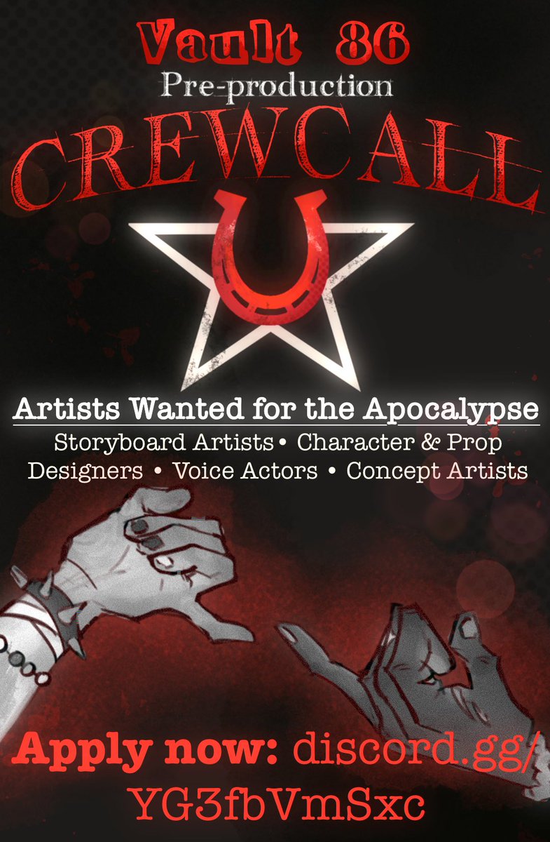 Vault 86 is opening Crew calls!
#crewcall #CastingCall #indieanimation #indie