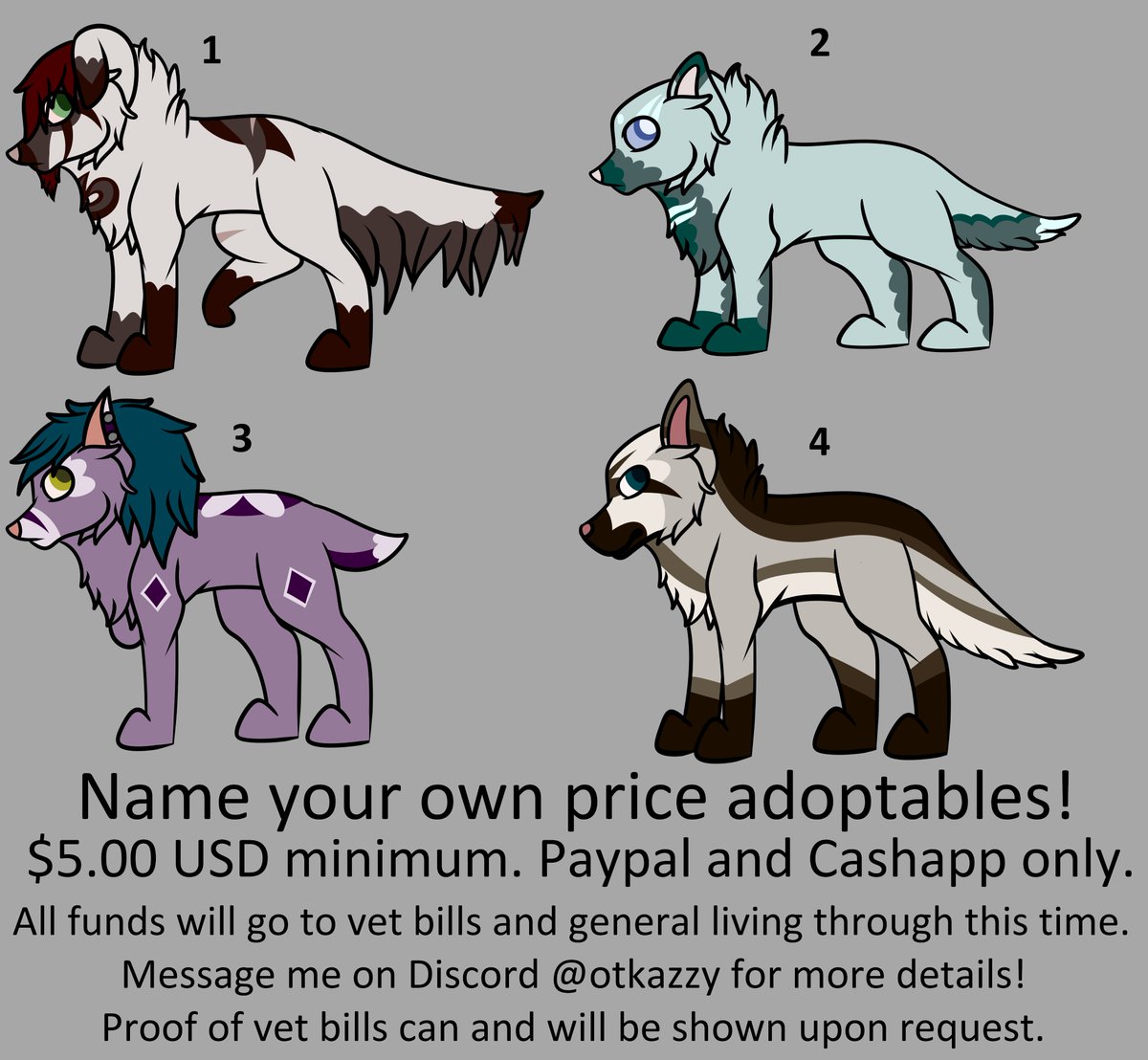 OtkazFelix's tweet photo. Name your own price adoptables wave 5!
Rito's 9th birthday is today, but tomorrow we see the oncologist again after finding another mass in her breast tissue
$5.00 USD minimum Paypal and Cashapp only Message on Discord @ otkazzy for more info! https://t.co/FT4xcit0nQ