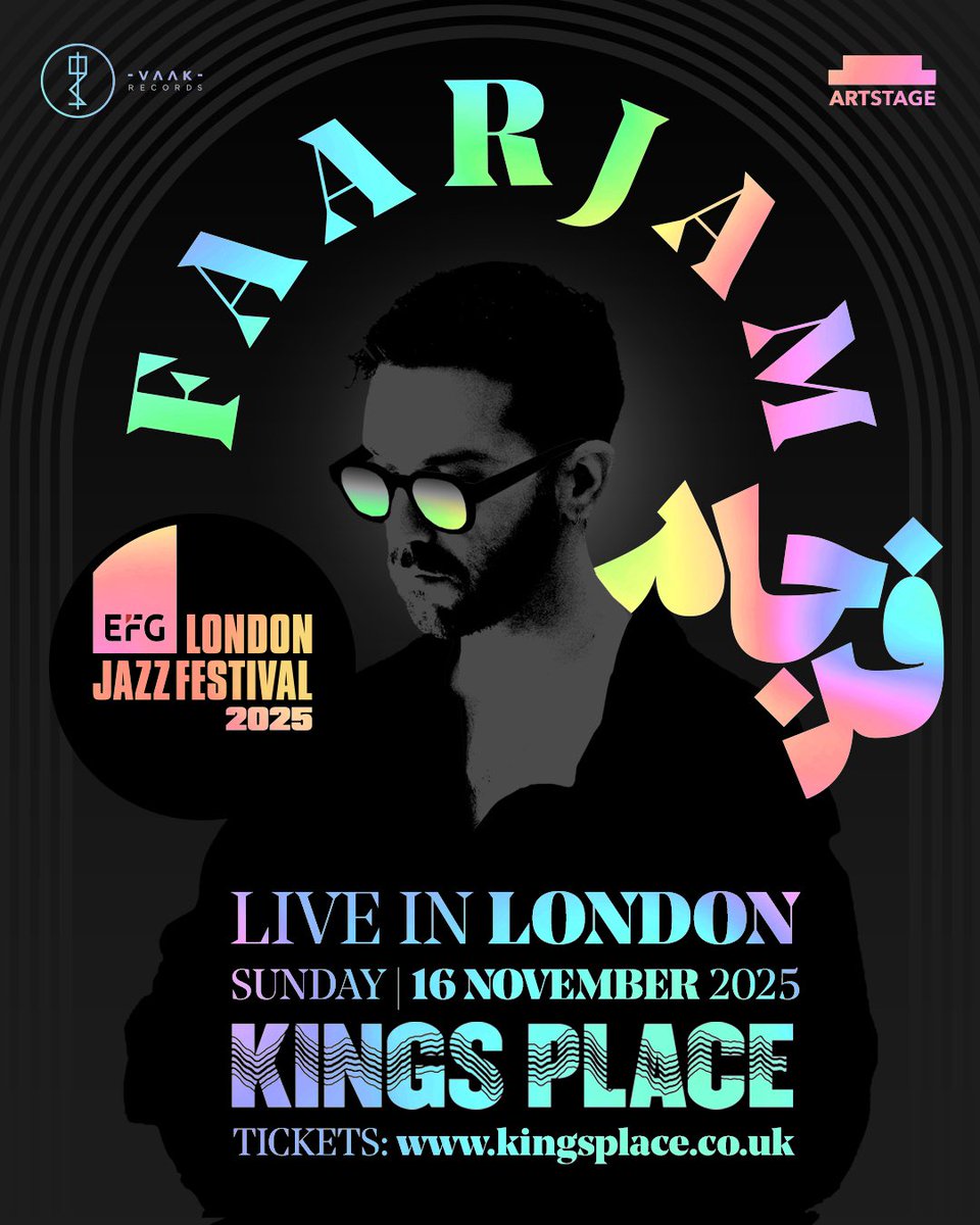 Vaak Records (@vaak_records) on Twitter photo Join us Sun 16 Nov at Kings Place for <a href="/FaarjamSaidi/">faarjam saidi</a> at <a href="/LondonJazzFest/">EFG London Jazz Festival</a>! Indie pop meets Middle Eastern fusion, with deeply poetic songs. An intimate full-band set blending tradition & modernity. Don’t miss it!
More info: kingsplace.co.uk/whats-on/conte… Join us Sun 16 Nov at Kings Place for <a href="/FaarjamSaidi/">faarjam saidi</a> at <a href="/LondonJazzFest/">EFG London Jazz Festival</a>! Indie pop meets Middle Eastern fusion, with deeply poetic songs. An intimate full-band set blending tradition & modernity. Don’t miss it!
More info: kingsplace.co.uk/whats-on/conte…