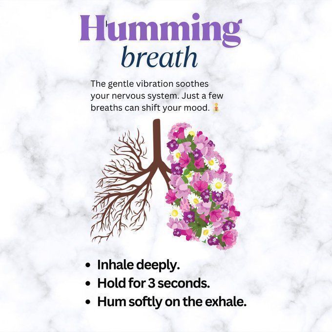 Next time you exhale, hum like you’re holding the last sweet note of your favorite song. This simple habit can boost nitric oxide in your nasal passages by up to 15x, according to a 2002 study in the American Journal of Respiratory and Critical Care Medicine. 

More nitric oxide