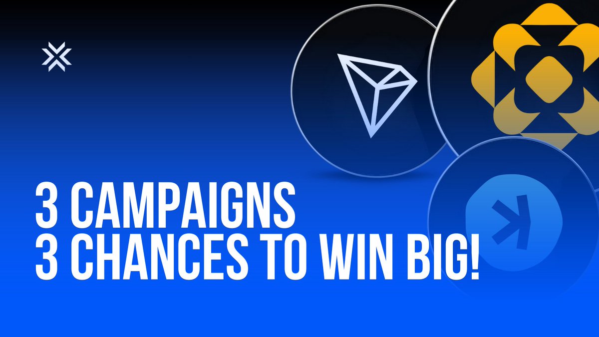 3 Rewards Hub Campaigns Are Running! 🎁 💰 Deposit >300 $TRX → Share 15,000  TRX 💰 Deposit >500 $KAS → Share 33,333 KAS 💰 Trade >$500 $ATTO/EUR → Share  3,000 USDC All