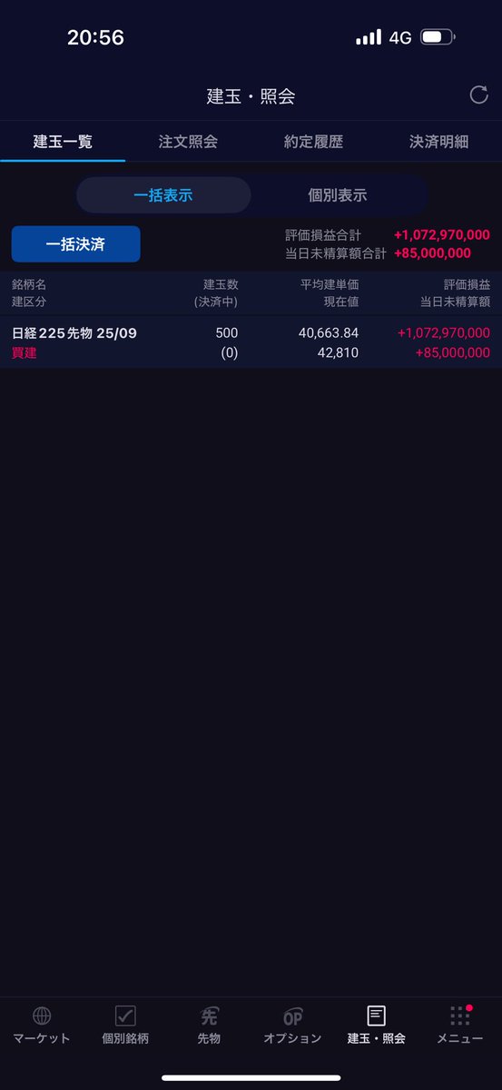 ⭐️ saa＊です 俺しかわからない情報 SBI先物ラージが俺の買いを差し引くと2955枚で