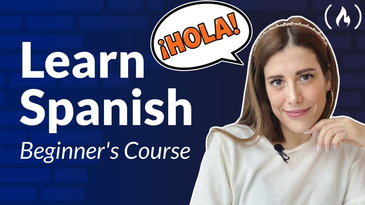 freeCodeCamp's tweet image. If you&apos;ve been wanting to start learning Spanish, this course is for you.

You&apos;ll dive into A1-level basics like key verbs, important grammatical structures, and different verb tenses.

You&apos;ll also practice terms you&apos;ll use in real-world conversations, learn how to talk about…