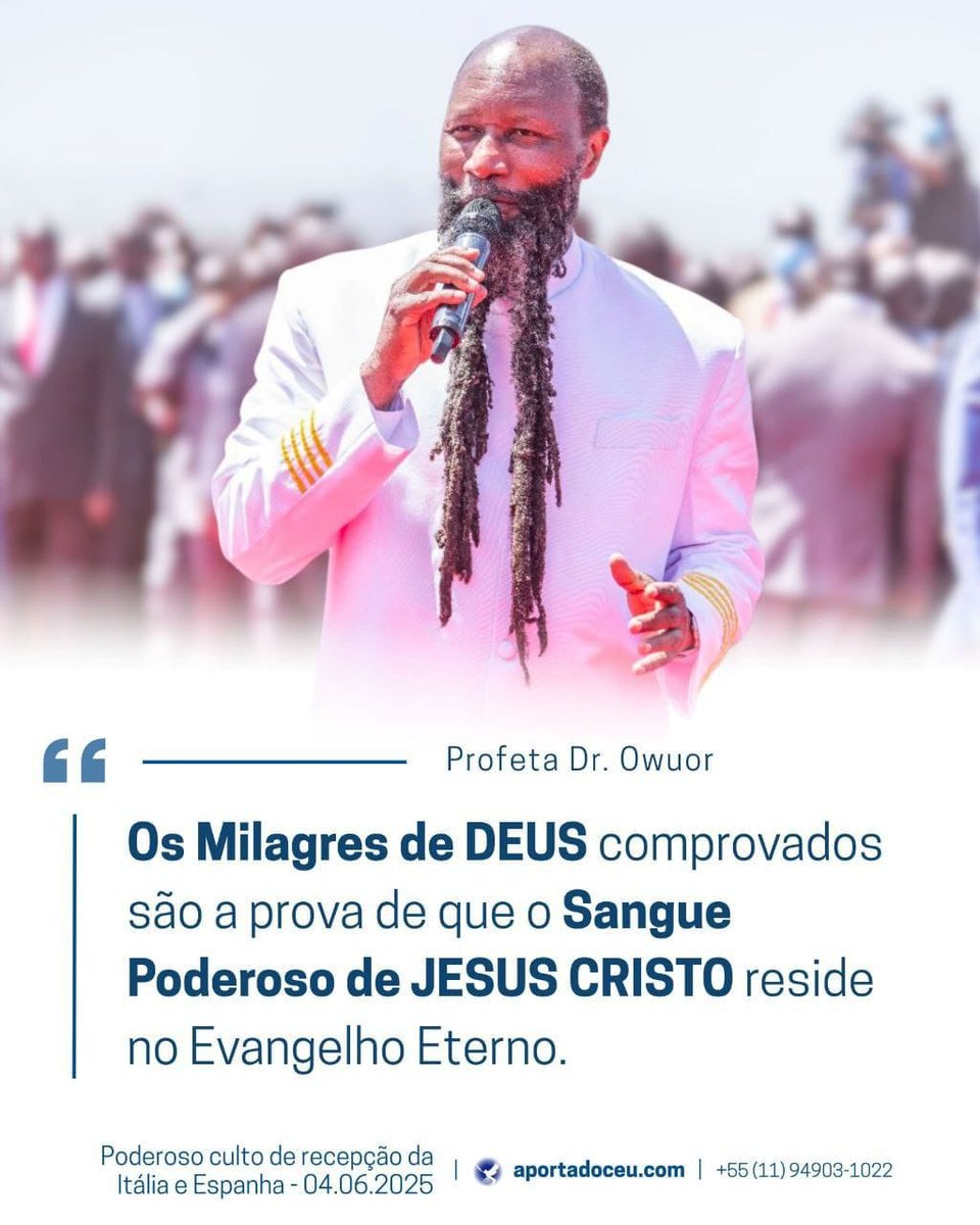 O sangue de Jesus Cristo foi colocado dentro do evangelho eterno, não mude o evangelho eterno, ele é o poder de Deus.
#MegaAnointingOutpour