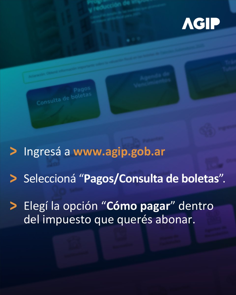 👉Conocé las opciones de pago para abonar tu impuesto en agip.gob.ar/pagos-y-boletas