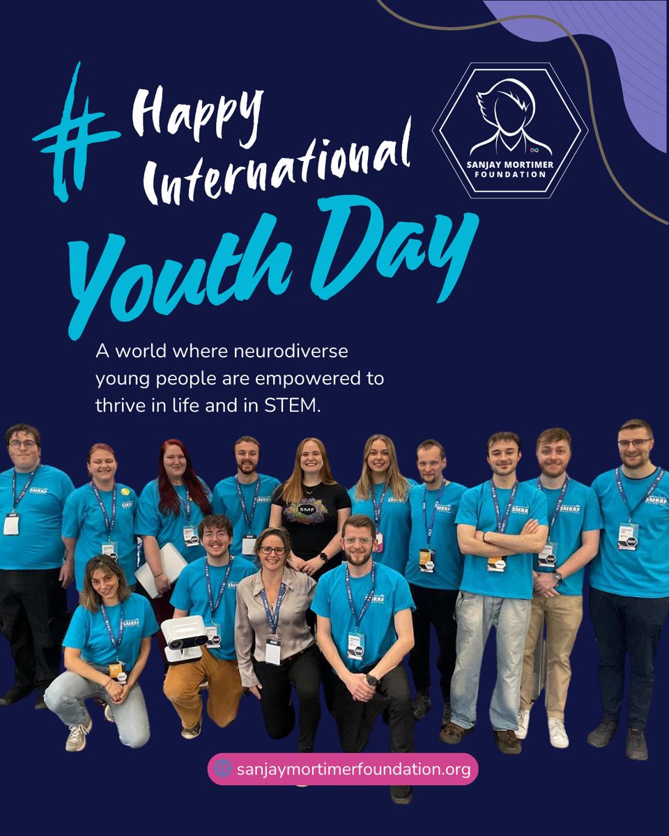 The_SMF_'s tweet photo. 🌍 Happy #InternationalYouthDay! 

At SMF, we empower neurodivergent youth to thrive in STEM through SMRRF 2026 &amp; year-round programmes. 

📅 7–8 Mar 2026 | 🏛️ @ManMetUni 
🎟️ Early-bird tickets: https://t.co/wTwusc94Kh 

#SMRRF2026 #STEMEducation #YouthEmpowerment https://t.co/SXL72P8vxp