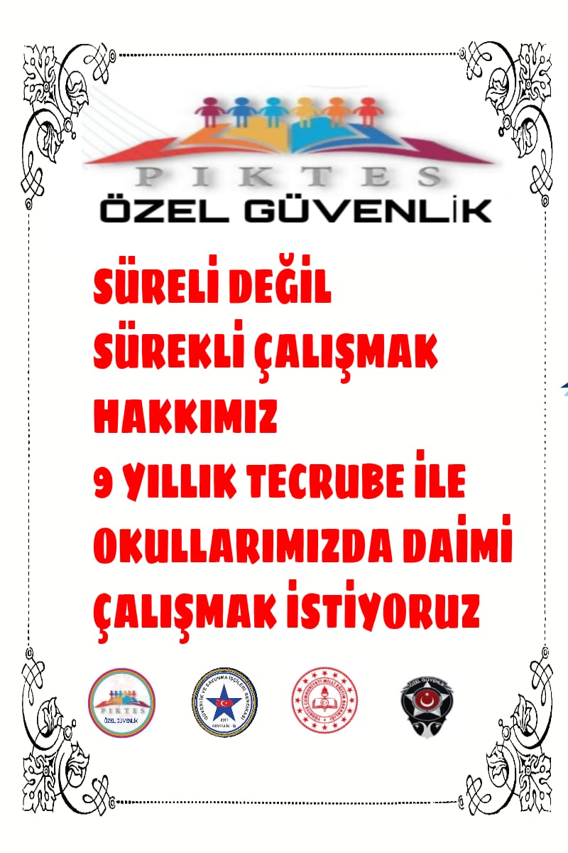 #piktes#
Özel Güvenlik Okullarımızda sürekli lik istiyoruz #
<a href="/Akparti/">AK Parti</a> <a href="/CelileErenOKTEN/">Celile Eren ÖKTEN</a> <a href="/cengizmete/">Cengiz Mete</a> <a href="/FevziKARATAS/">Fevzi KARATAŞ</a> <a href="/Guvenlik_is/">Güvenlik-İş Sendikası</a> <a href="/omercagirici/">Ömer Çağırıcı</a> <a href="/RTErdogan/">Recep Tayyip Erdoğan</a> <a href="/piktes_taseron/">PiKTES ÖZEL GÜVENLİK</a> <a href="/mebhbogm/">MEB Hayat Boyu Öğrenme Genel Müdürlüğü</a> <a href="/tcbestepe/">T.C. Cumhurbaşkanlığı</a> <a href="/tcmeb/">Millî Eğitim Bakanlığı</a> @Yusuftekin <a href="/dbdevletbahceli/">Devlet Bahçeli</a> <a href="/alemdareyup/">Eyüp Alemdar</a> <a href="/csgbakanligi/">T.C. Çalışma ve Sosyal Güvenlik Bakanlığı</a> <a href="/chnkvnc/">Cihan KIVANÇ</a> <a href="/fahrettinaltun/">Fahrettin Altun</a>