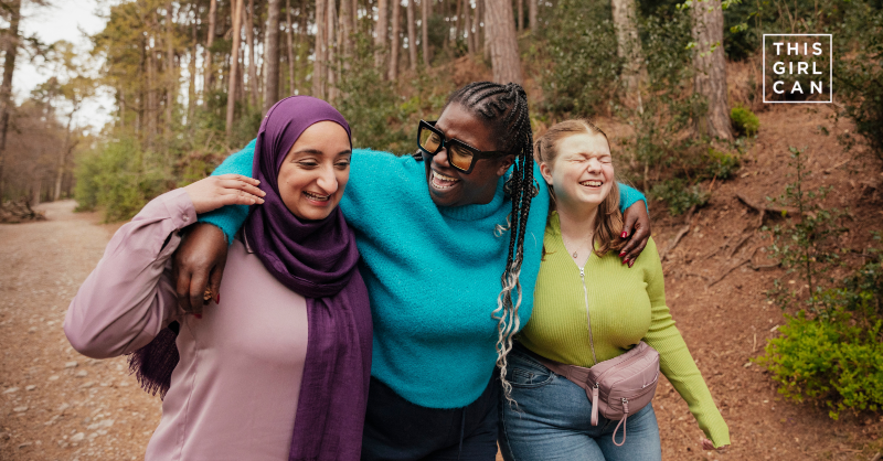 ThisGirlCanUK's tweet photo. Getting active outdoors doesn't have to be costly. 🌳

It can include:
- Walking the kids to the local park
- Taking your yoga mat outside
- Enjoying a stroll along a nearby footpath
- Doing some stretches on a balcony, courtyard or garden.

#LetsGetOutThere