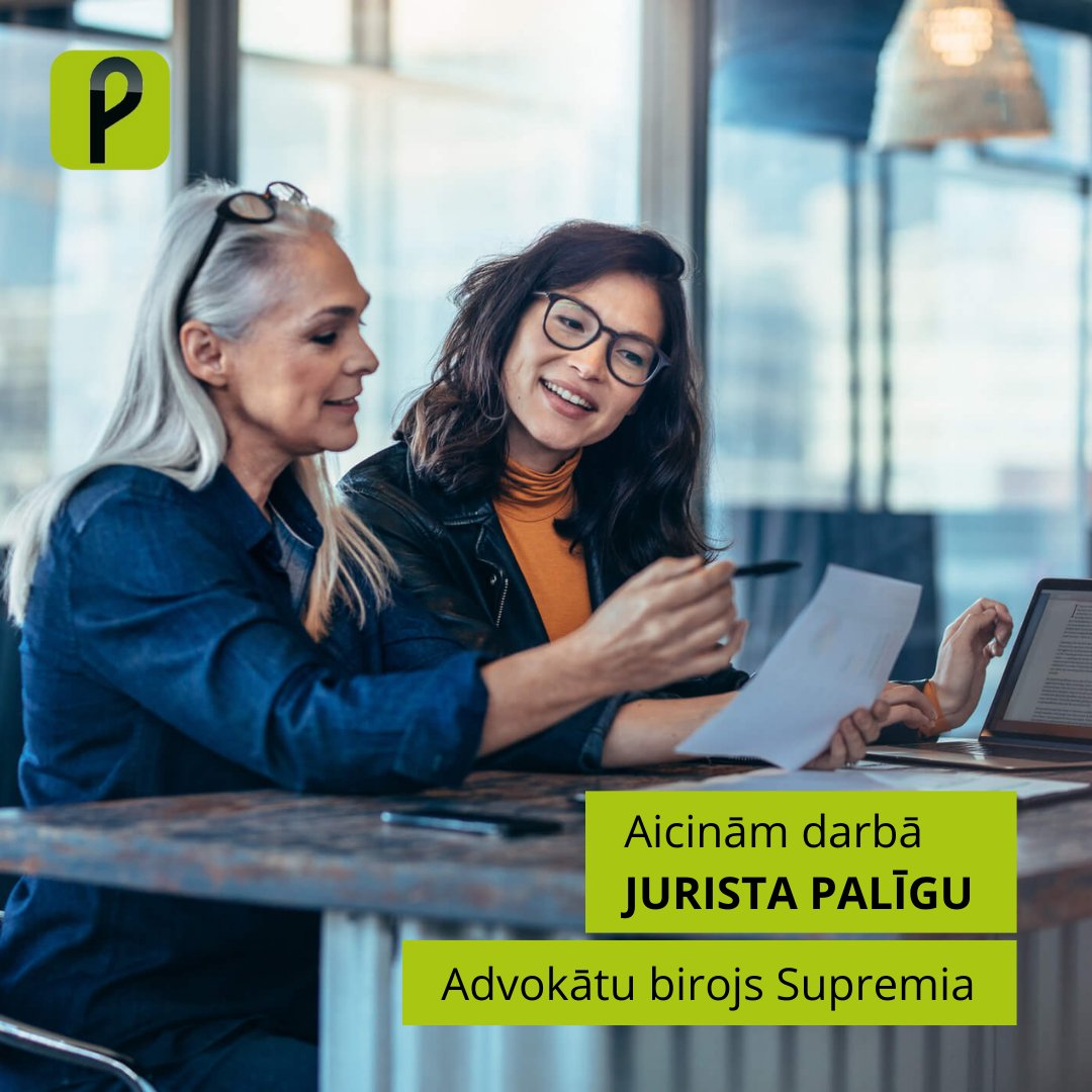 Advokātu birojs Supremia aicina darbā JURISTA PALĪGU🧑‍🎓

MĒS PIEDĀVĀJAM:
- Atalgojumu sākot no 740 EUR/mēnesī (bruto) - atkarībā no slodzes un vienošanās;
- Pieredzi dažādos tiesību jautājumos;
- Daudzveidīgu ikdienu;
- Un vēl...

Lasīt vairāk: ej.uz/qnp3
#teirdarbs