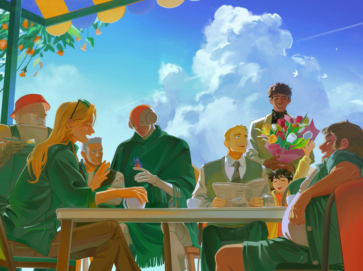 Cover I did for <a href="/PlutoZine/">🌷PLUTO Art Zine @ LEFTOVER SALES</a> 💐💕Hehe so happy to have been able to be apart of this as Pluto is my favorite Urasawa manga 💖 Leftovers are happening now so please check it out!