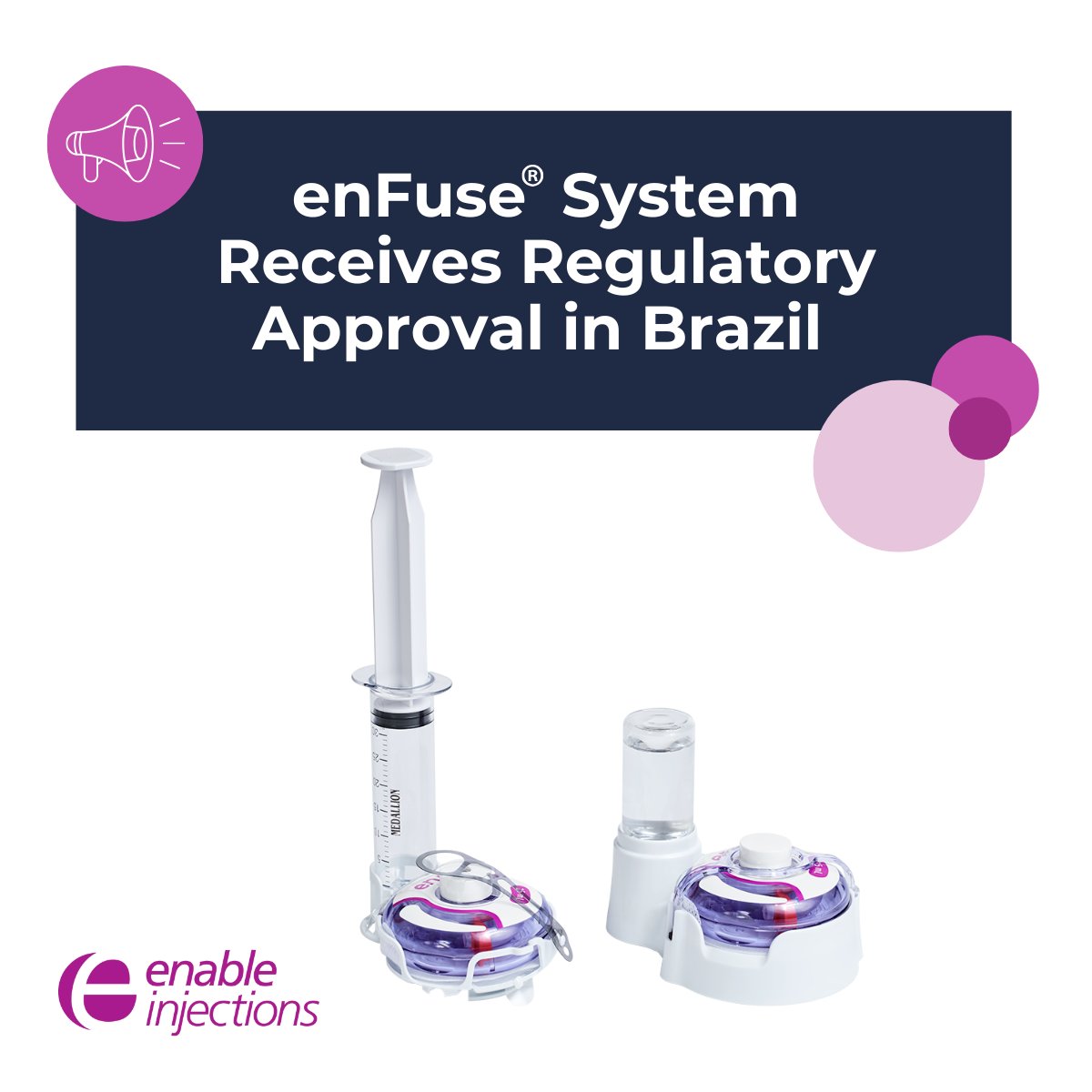 We’re excited to announce the enFuse System has been approved by Brazilian Health Regulatory Agency (Agencia Nacional de Vigilancia Sanitaria or ANVISA)! . 
Read the full announcement here: bit.ly/45wJnmi
 
#enFuse #drugdelivery #subcu