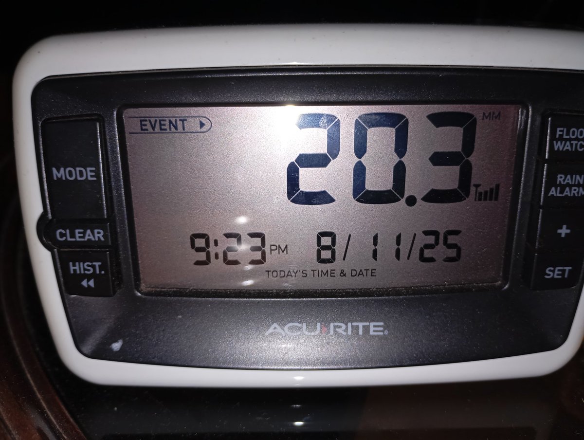 <a href="/Meteovargas/">Luis Vargas</a> Buenos días, enAltagracia de Orituco anoche a las 7:45 por media hora se presentó una fuerte lluvia con tormenta eléctrica.