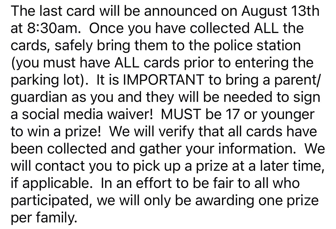 🚓🚨TRADING CARD INFO🚓🚨