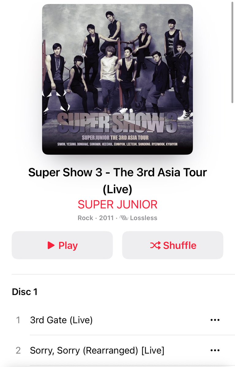 moggig's tweet image. ใครอยากฟังเพลงในคอนทั้งหมด อิชั้นแนะนำบั้มเวอร์ไลฟ์ค่ะ นี่ฟังในแอปเปิ้ล ไม่รู้ทางอื่นมีไหม 
#SUPERJUNIOR #SuperWeek
#SuperShow2 #SuperShowStreaming