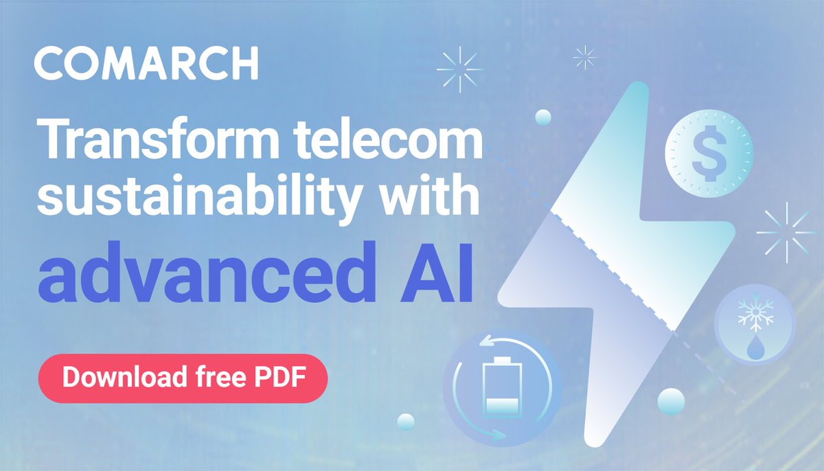 TheFastMode's tweet photo. 📣 White Paper: Transform Telecom #Sustainability with Advanced #AI 🚀
🔗 Get your free copy today at https://t.co/0DWc62hIXu
#comarch #ai #ml #bss #bigdataanalytics #bigdata #sustainability https://t.co/4parK4QsOw