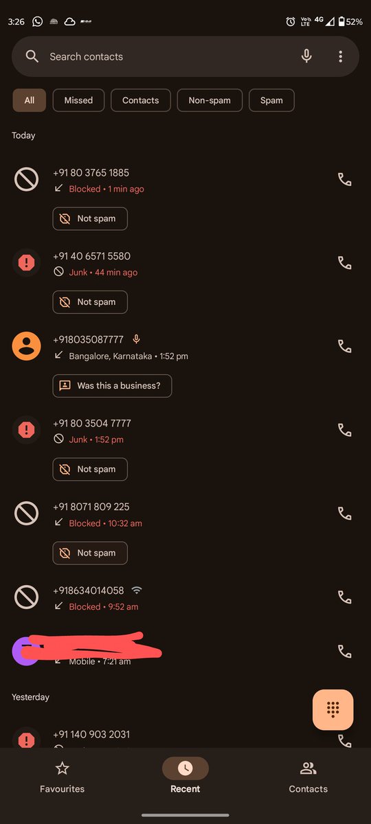 kiprashanth's tweet photo. @airtelindia fraud airtel. Is this how you block spam calls?
I'm fed up with these tele-callers. Everyday I get so many spam calls mainly HDFC credit card calls. If I block one number. I get calls from other numbers. What nonsense is this. Is this how you give service?
@TRAI https://t.co/zgLMzwuGN8